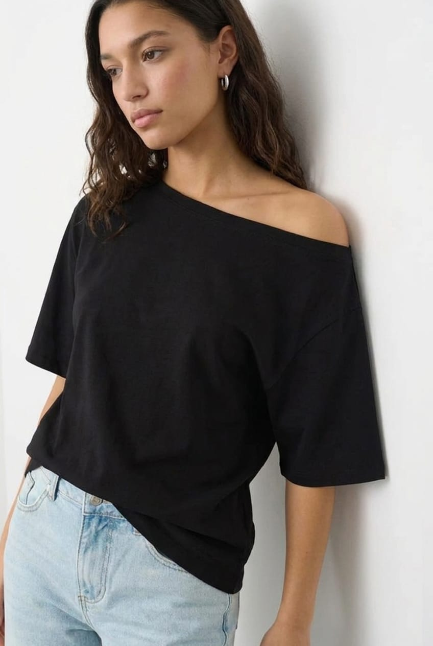 Black Off Shoulder Top for Ally Fashion