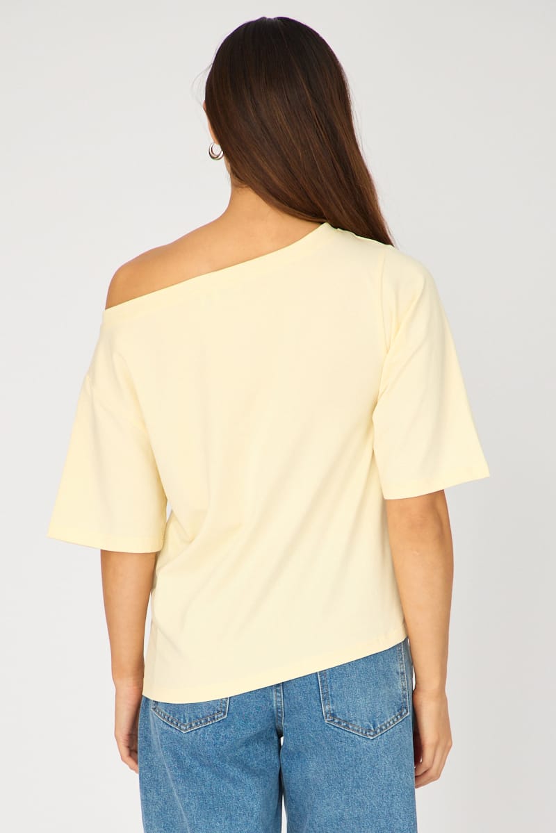 Yellow Off Shoulder Top for Ally Fashion
