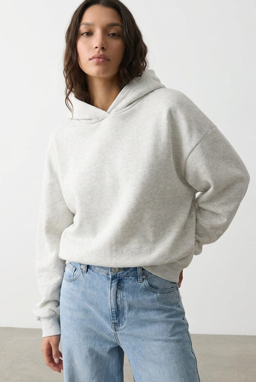 Grey Hoodie Sweater Long Sleeve for Ally Fashion