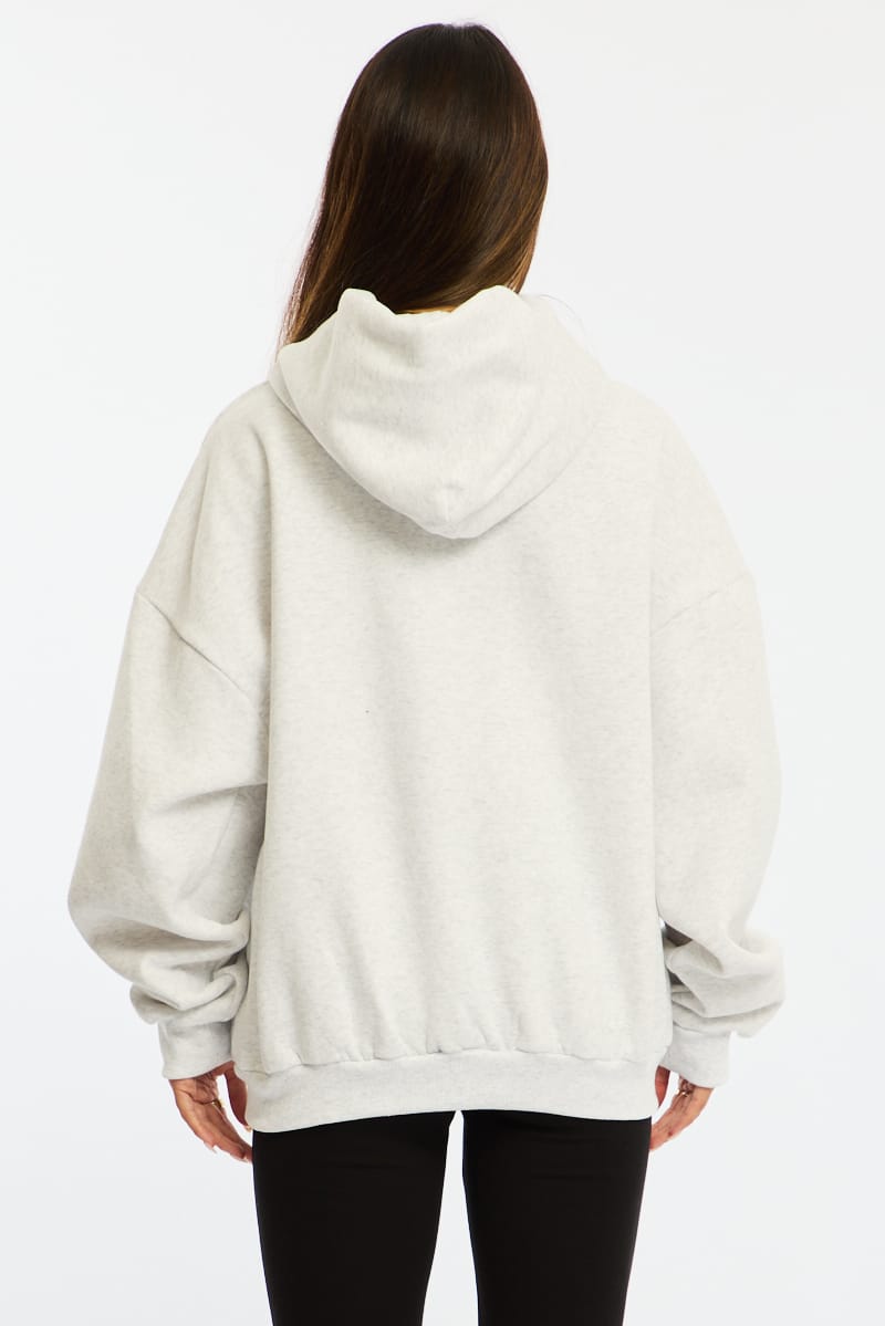 Grey Hoodie Sweater Long Sleeve for Ally Fashion