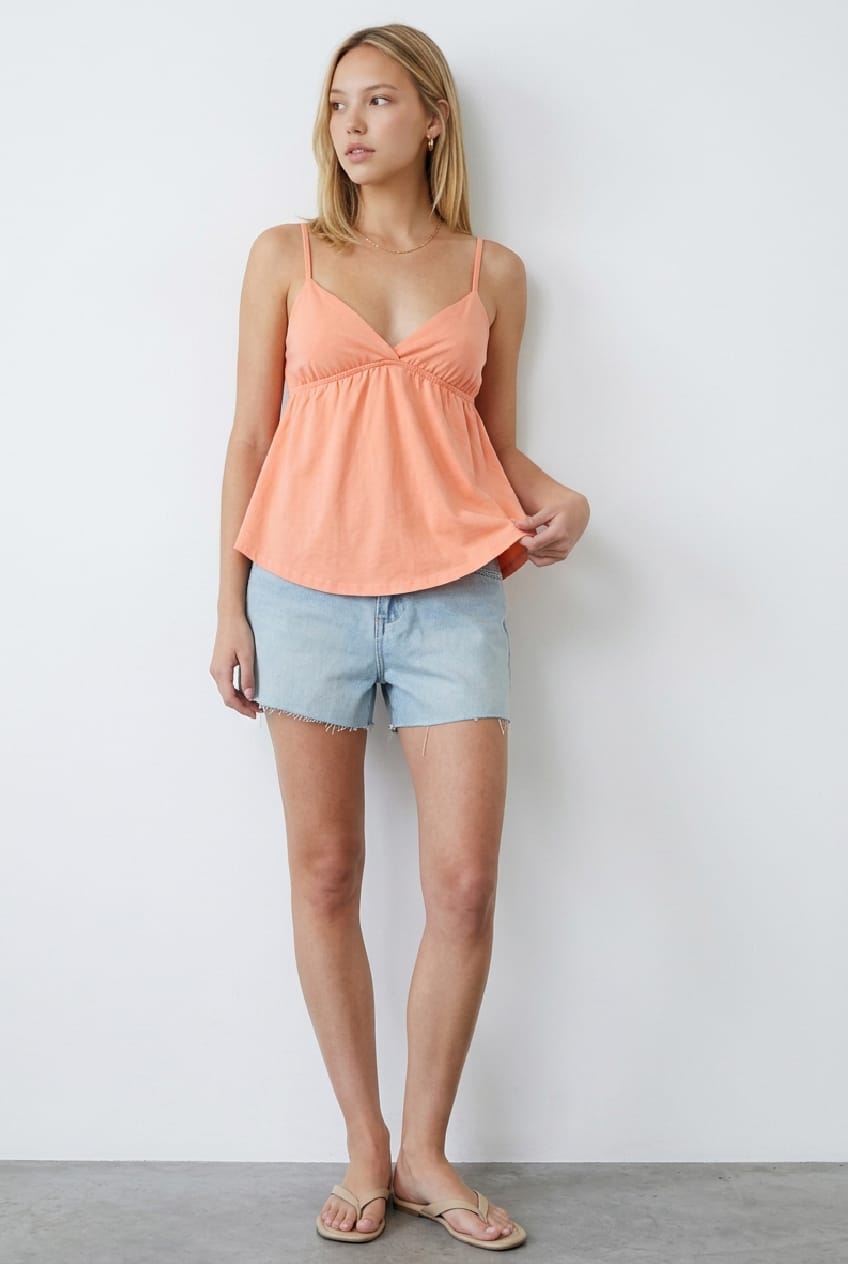 Orange Peplum Strappy Top for Ally Fashion