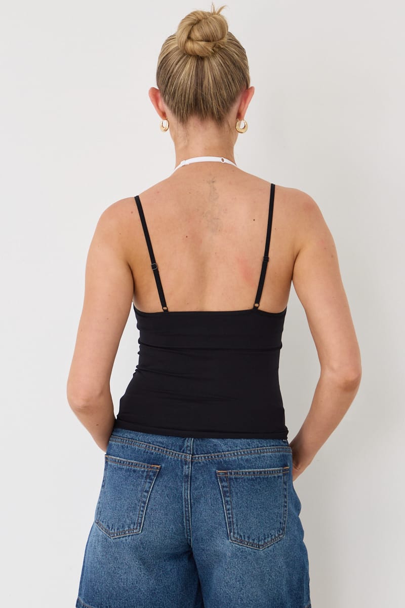 Black Layered Singlet Top for Ally Fashion