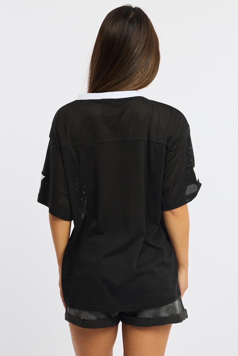 Black Sport Tee Short Sleeve for Ally Fashion