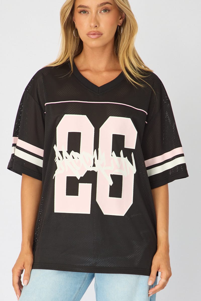 Black Sport Tee Short Sleeve for Ally Fashion