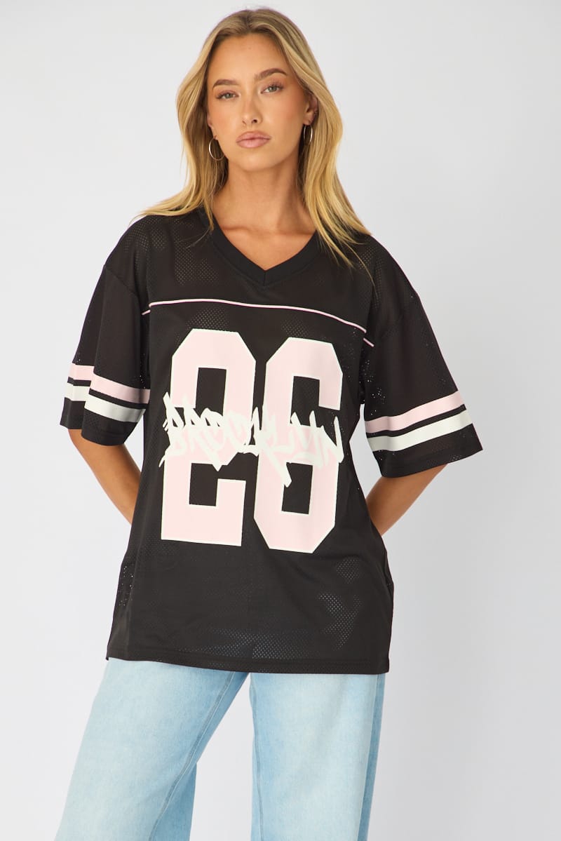 Black Sport Tee Short Sleeve for Ally Fashion