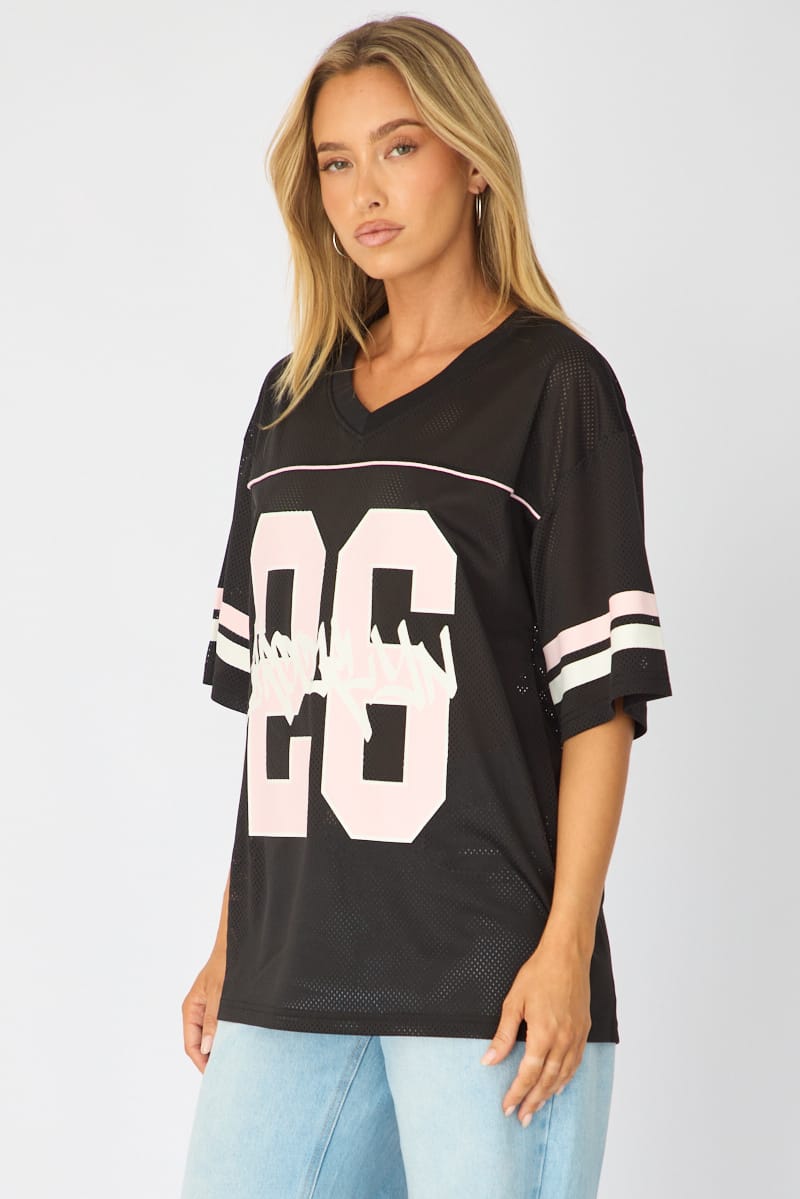 Black Sport Tee Short Sleeve for Ally Fashion