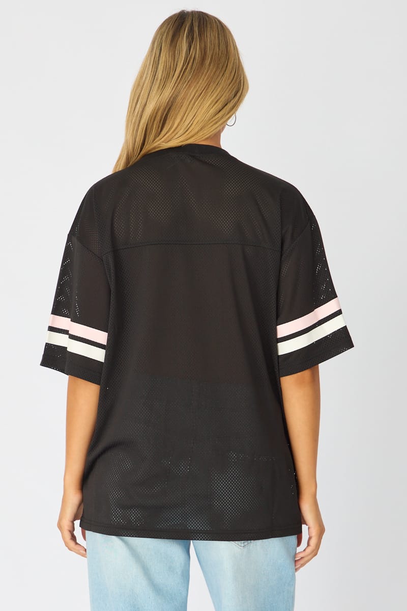 Black Sport Tee Short Sleeve for Ally Fashion