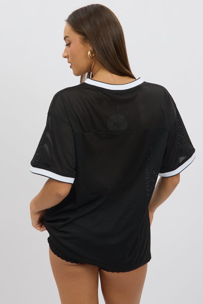 Black Sport Tee Short Sleeve for Ally Fashion