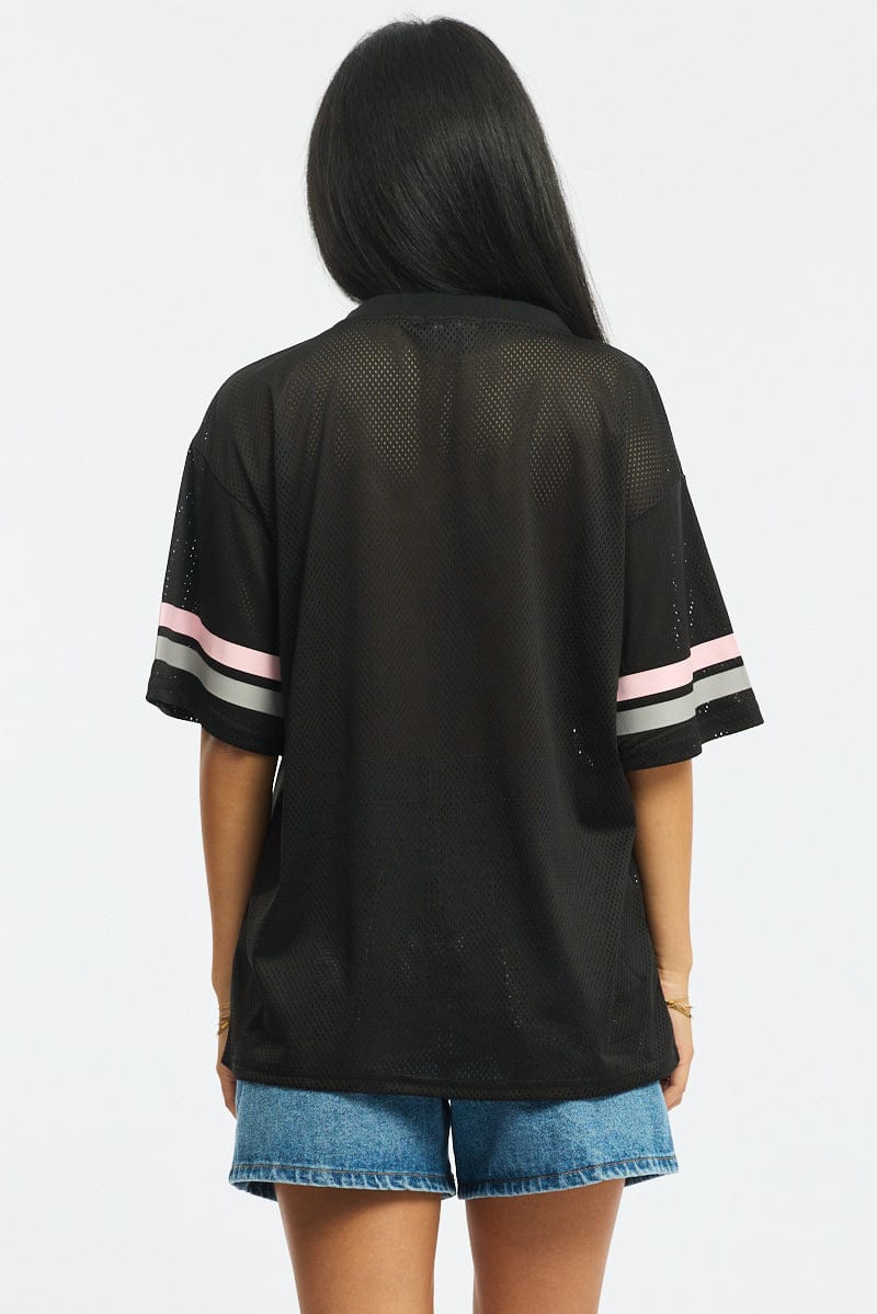 Black Sport Tee Short Sleeve for Ally Fashion