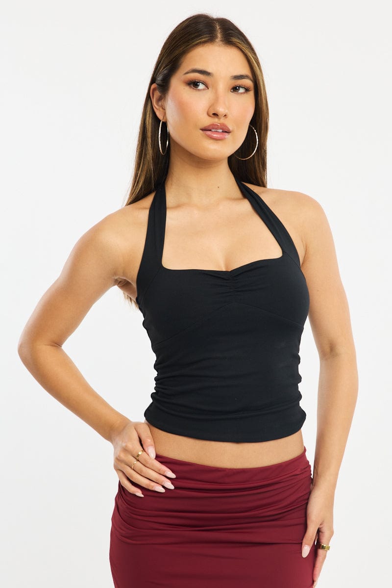Black Halter Top for Ally Fashion