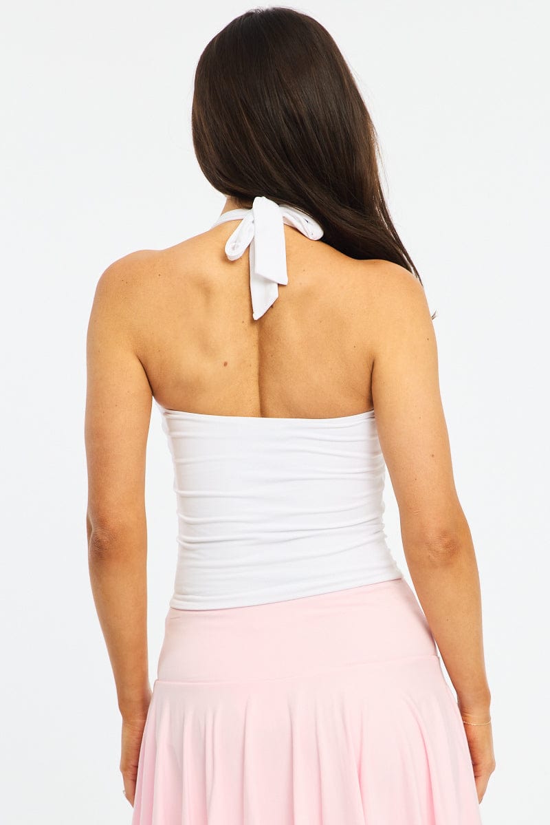 White Halter Top for Ally Fashion