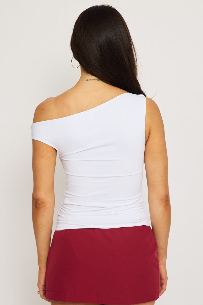 White Off Shoulder Top for Ally Fashion