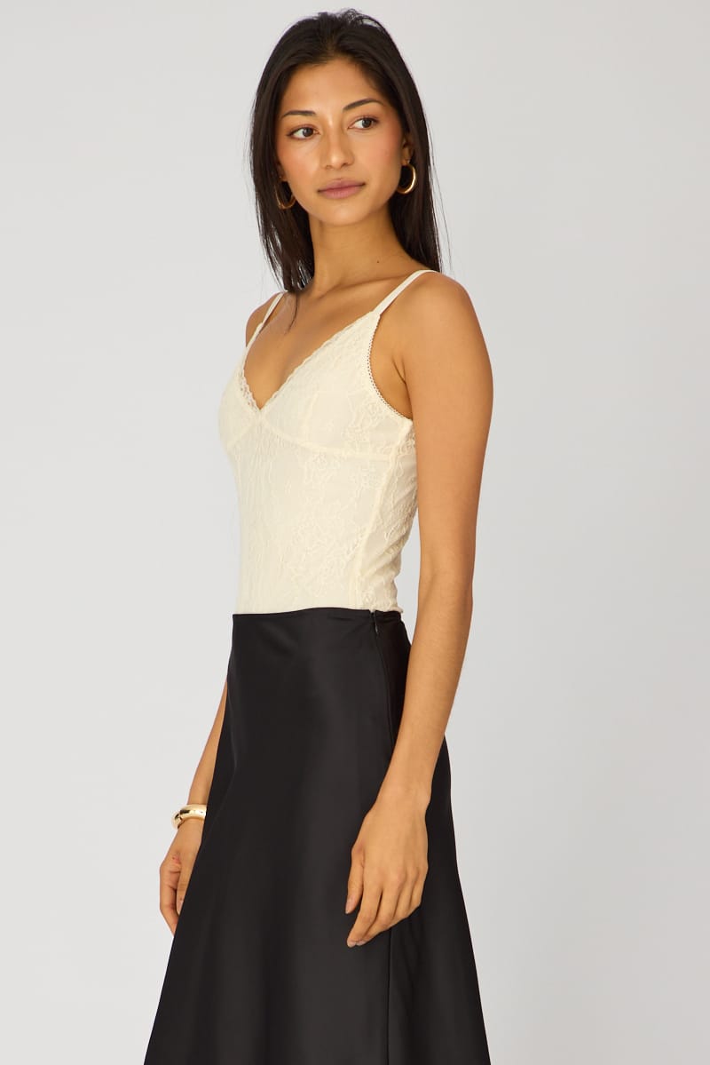White Lace Bodysuit Sleeveless for Ally Fashion