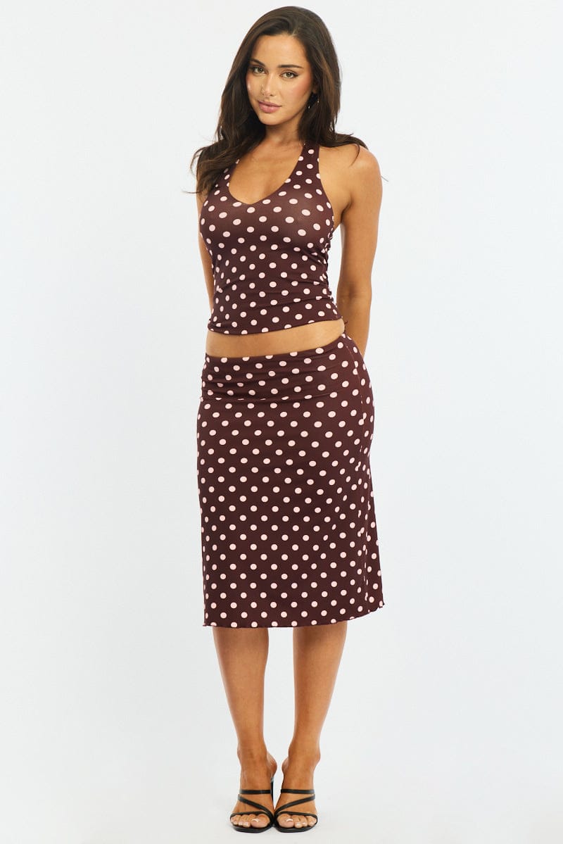 Red Polka Dot Halter Top Polka Dot for Ally Fashion
