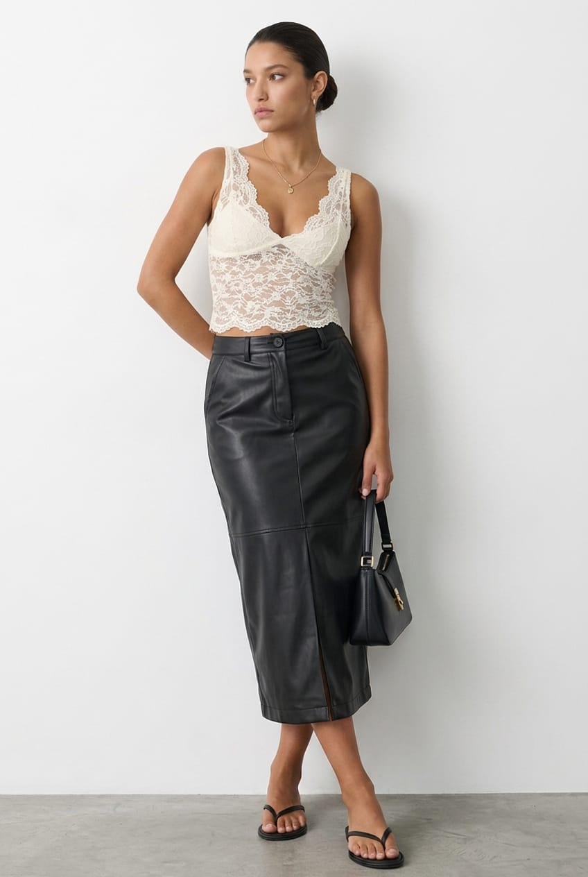 White Sleeveless Slim-Fit Sweetheart-Neck Top from Ally Fashion
