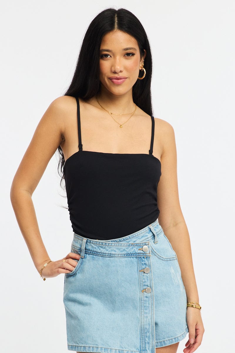 Black Bodysuit Singlet for Ally Fashion