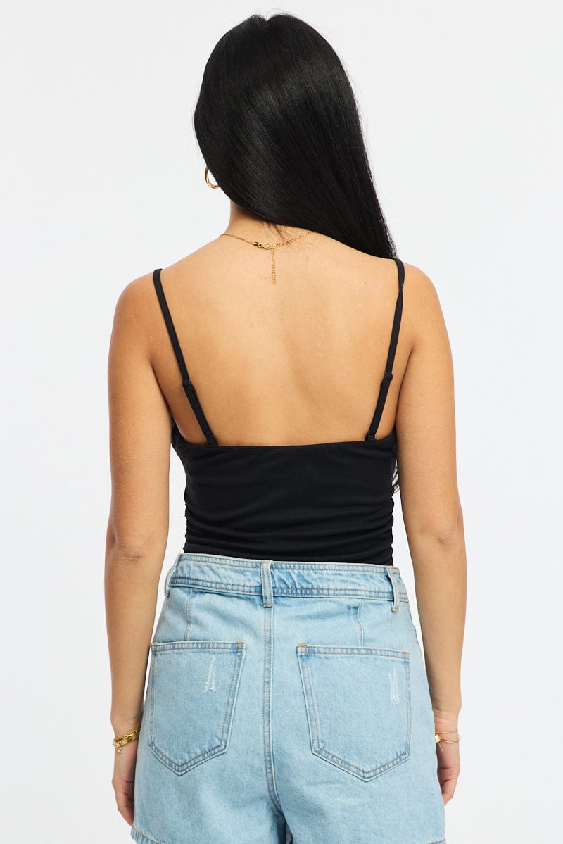 Black Bodysuit Singlet for Ally Fashion