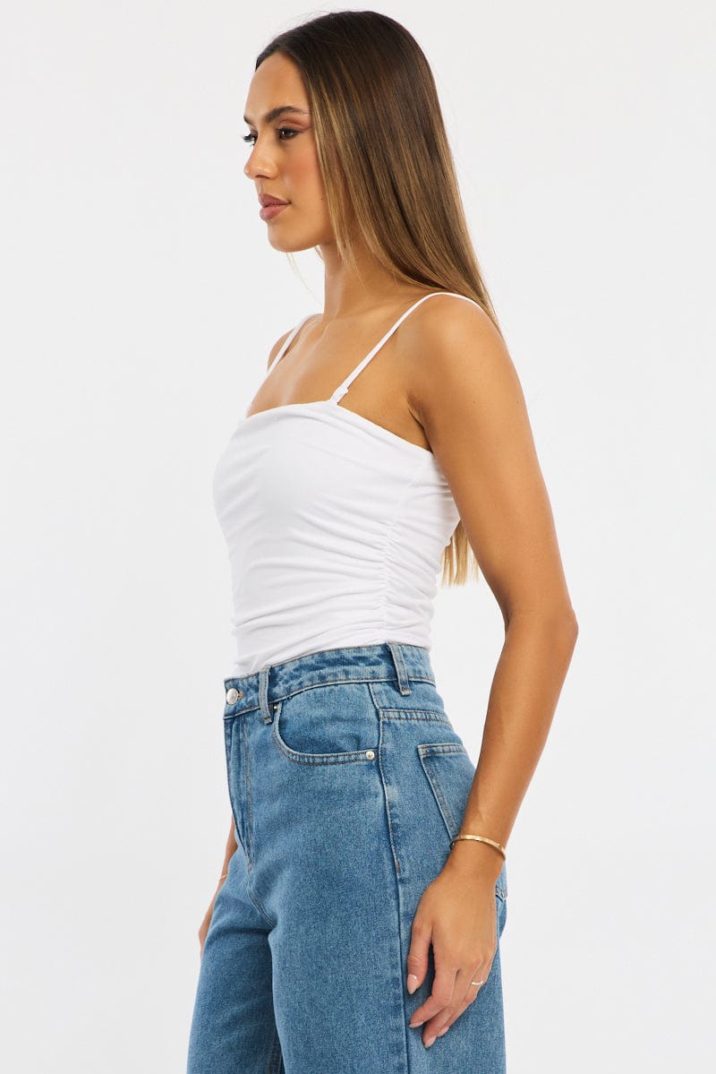 White Bodysuit Singlet for Ally Fashion