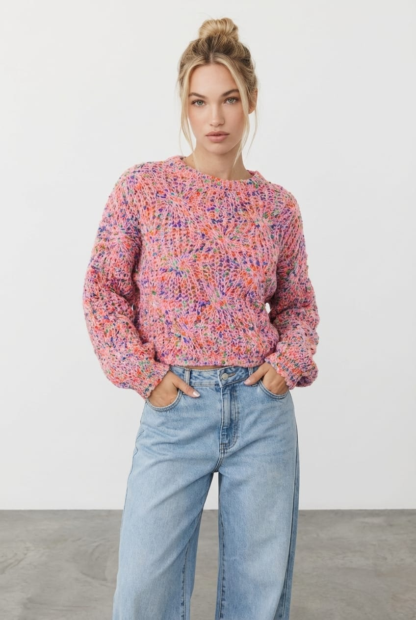 Multi Cropped Cable Knit for Ally Fashion