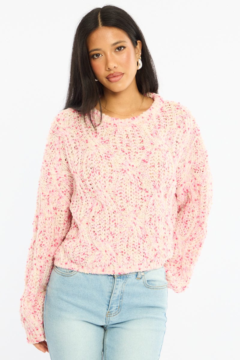 Multi Cropped Cable Knit for Ally Fashion