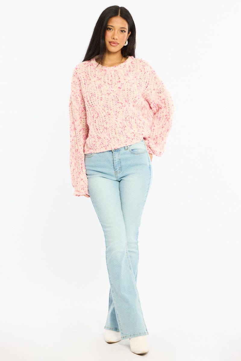 Multi Cropped Cable Knit for Ally Fashion