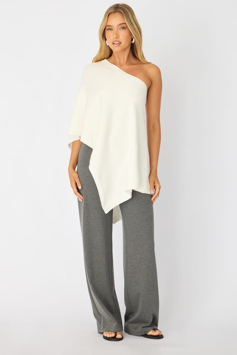 White Knit Poncho Top Light Weight for Ally Fashion