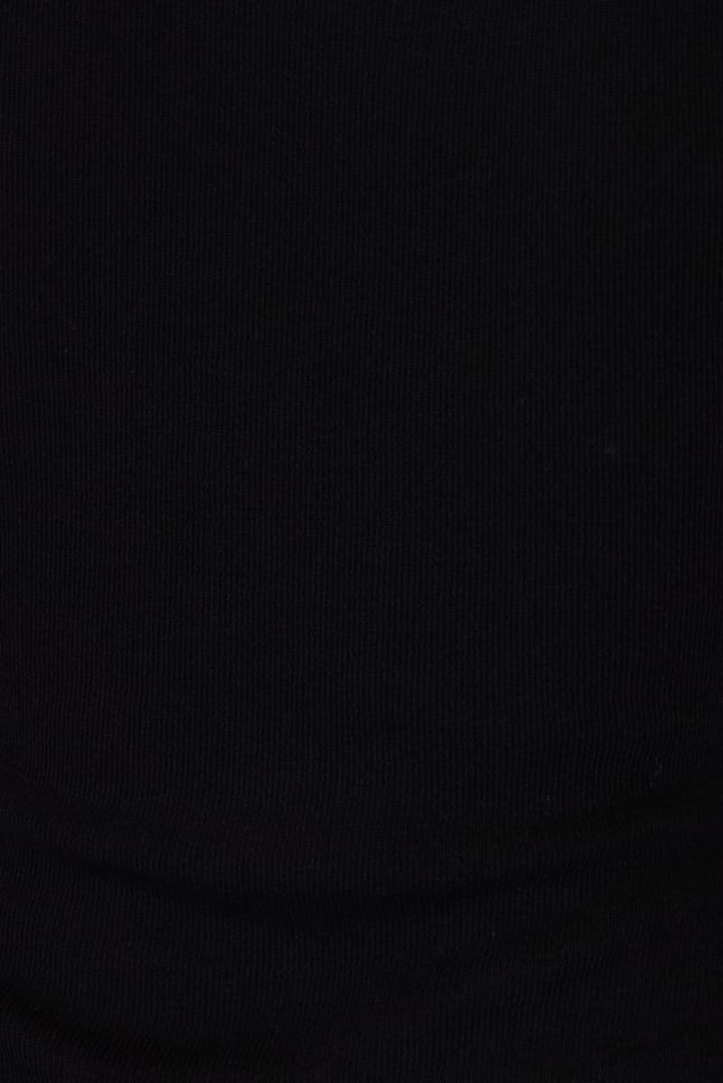 Black Button Knit Top for Ally Fashion