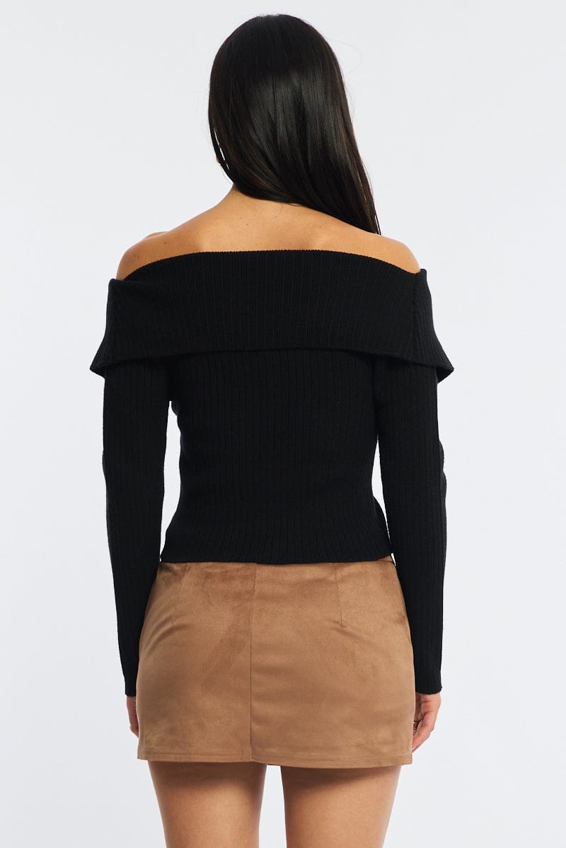 Black Off Shoulder Cardigan for Ally Fashion