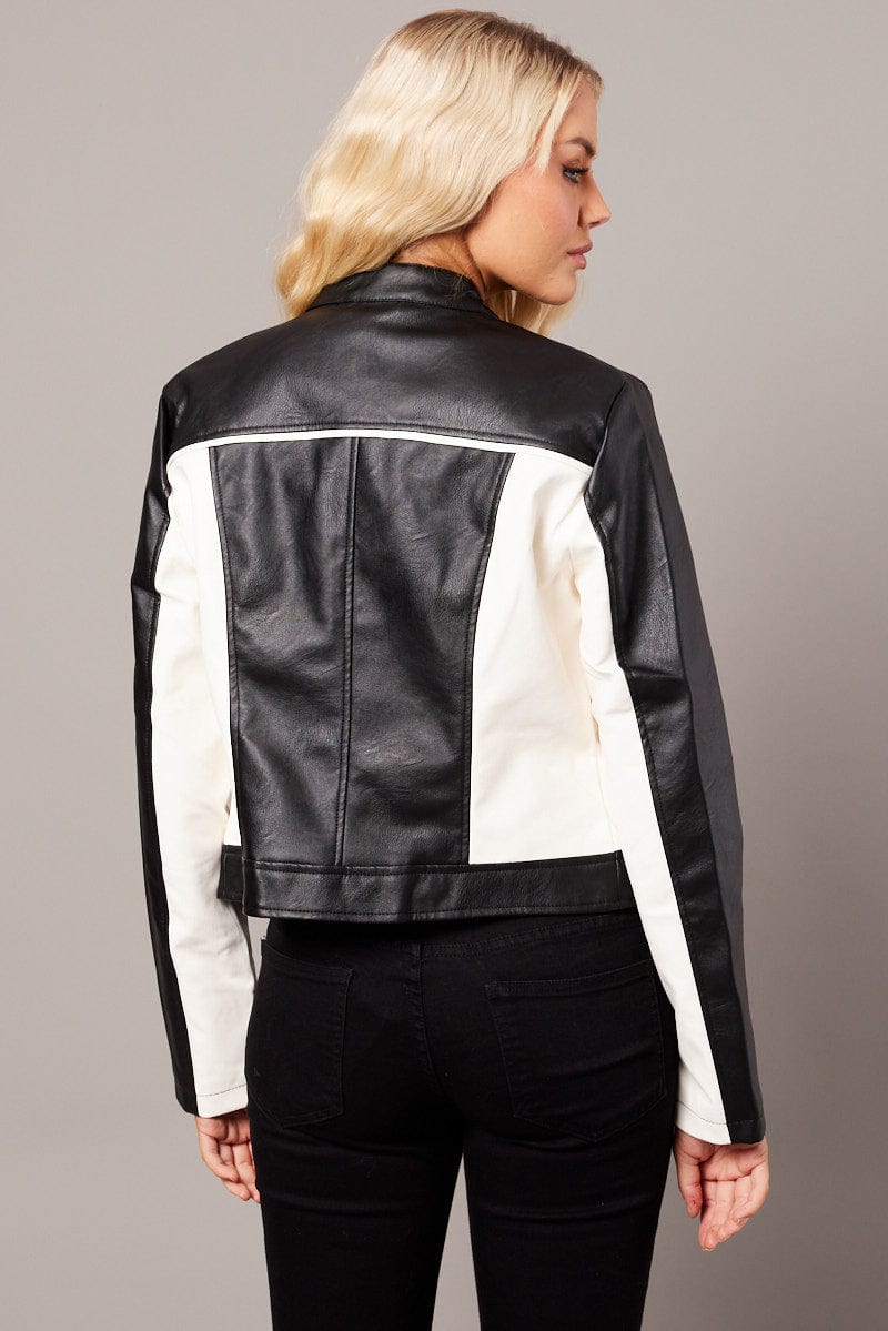 Coloured faux leather jacket hotsell