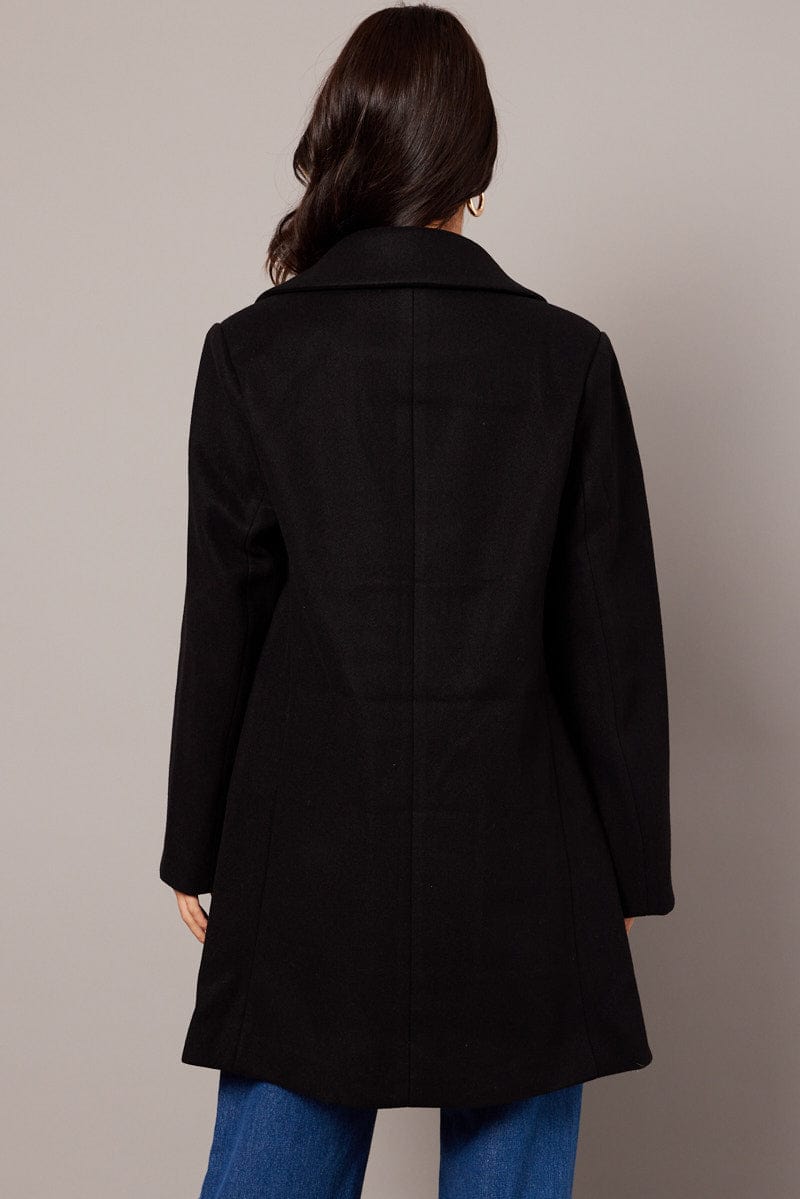 Black Coat Long Sleeve for Ally Fashion