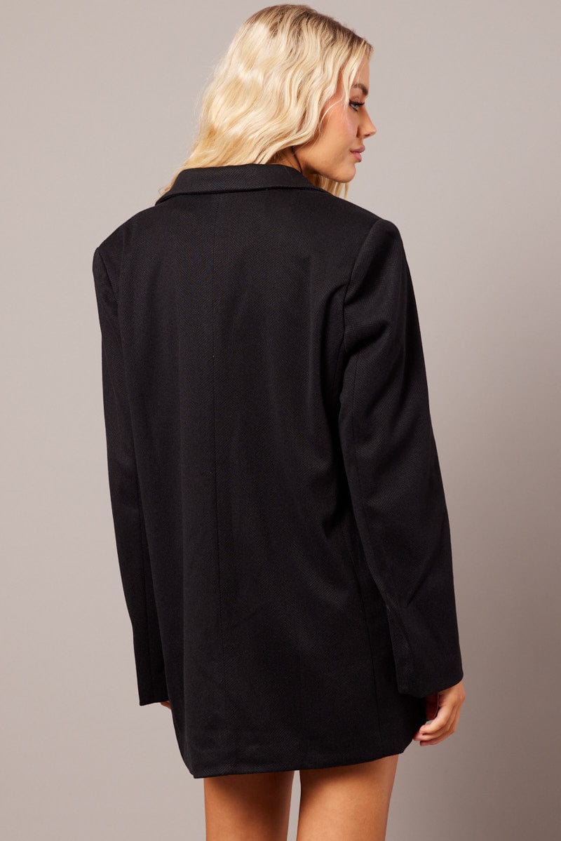 Black Oversized Blazer Long Sleeve for Ally Fashion