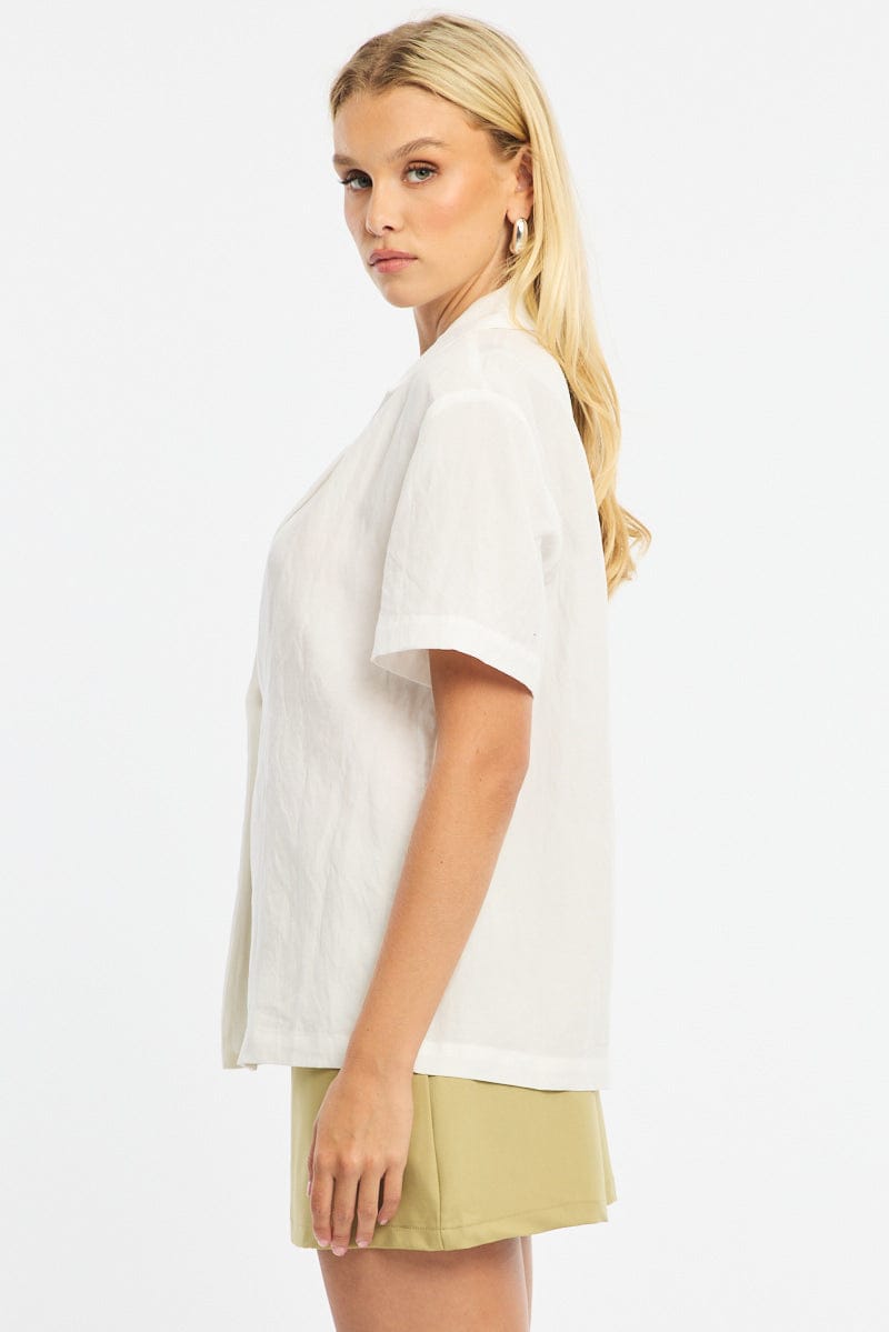 White Jacket Short Sleeve for Ally Fashion