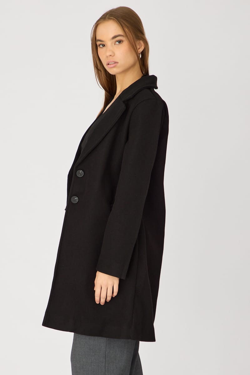 Black Coat Long Sleeve for Ally Fashion