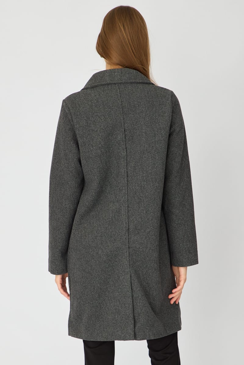 Grey Coat Long Sleeve for Ally Fashion