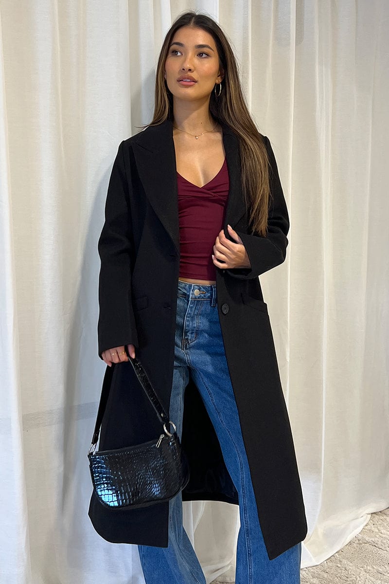 Black Oversized Coat for Ally Fashion
