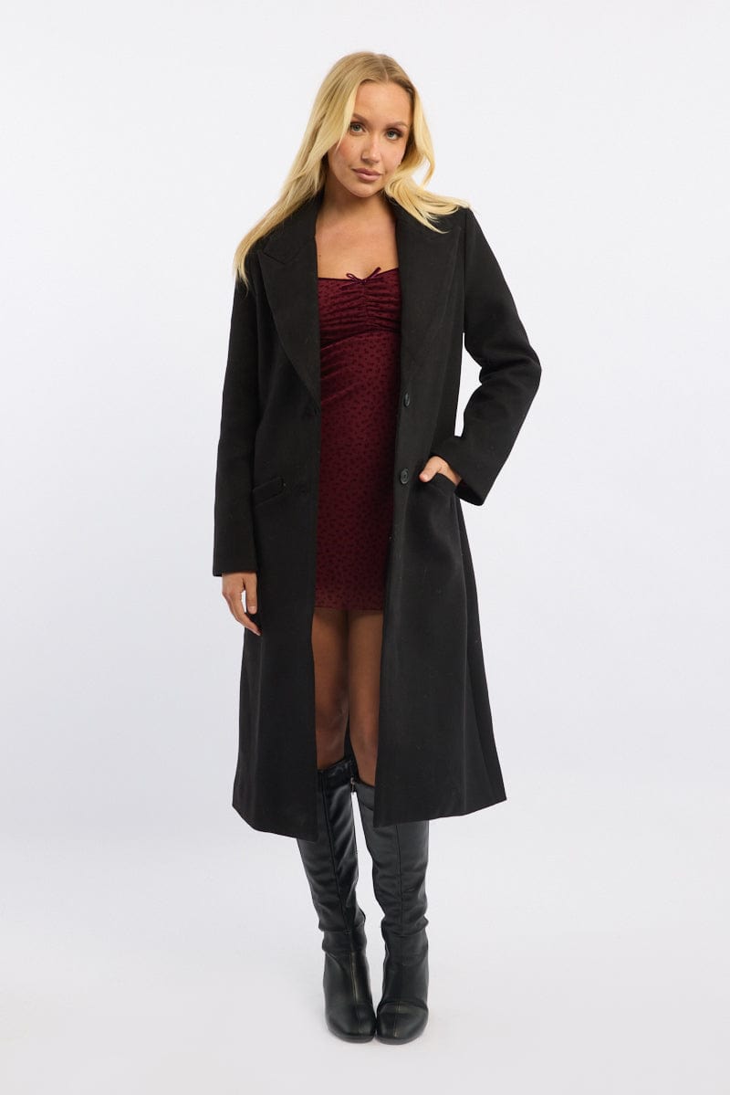 Black Oversized Coat for Ally Fashion
