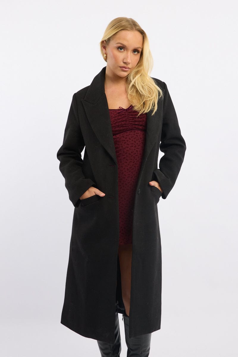 Black Oversized Coat for Ally Fashion