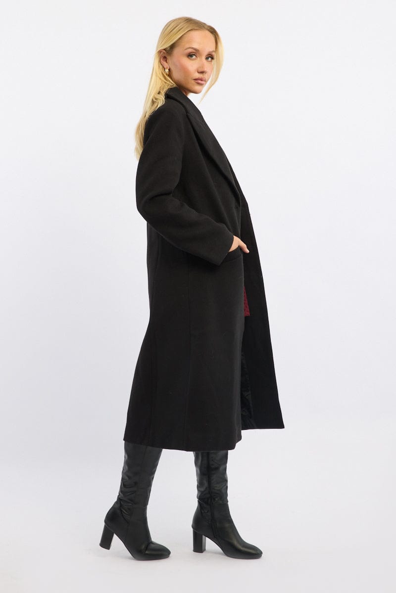 Black Oversized Coat for Ally Fashion