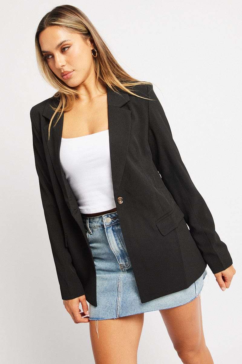 Black Smart Blazer for Ally Fashion