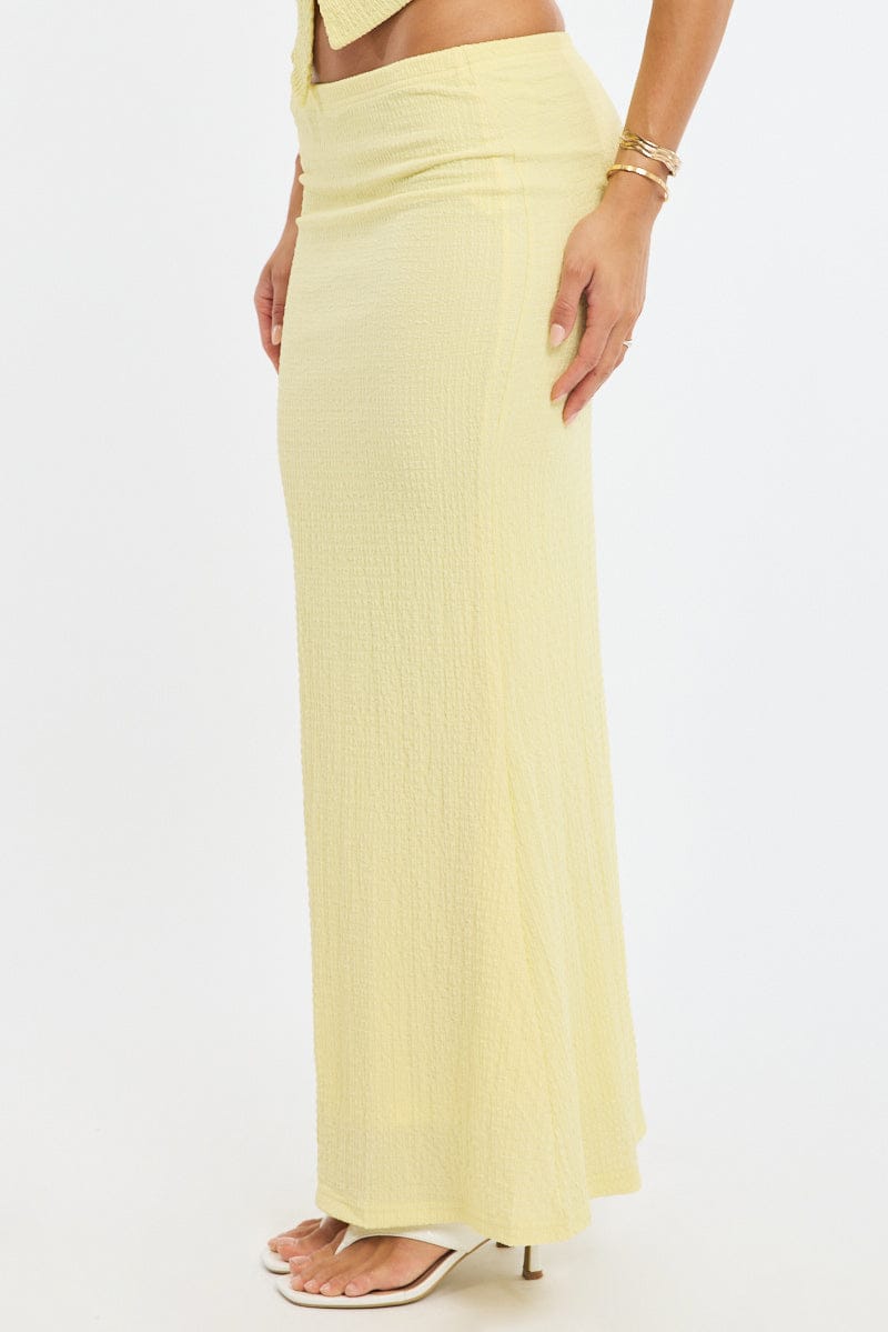 Lilibet Maxi Skirt with Elasticated Waist - Blue, Pink, Yellow