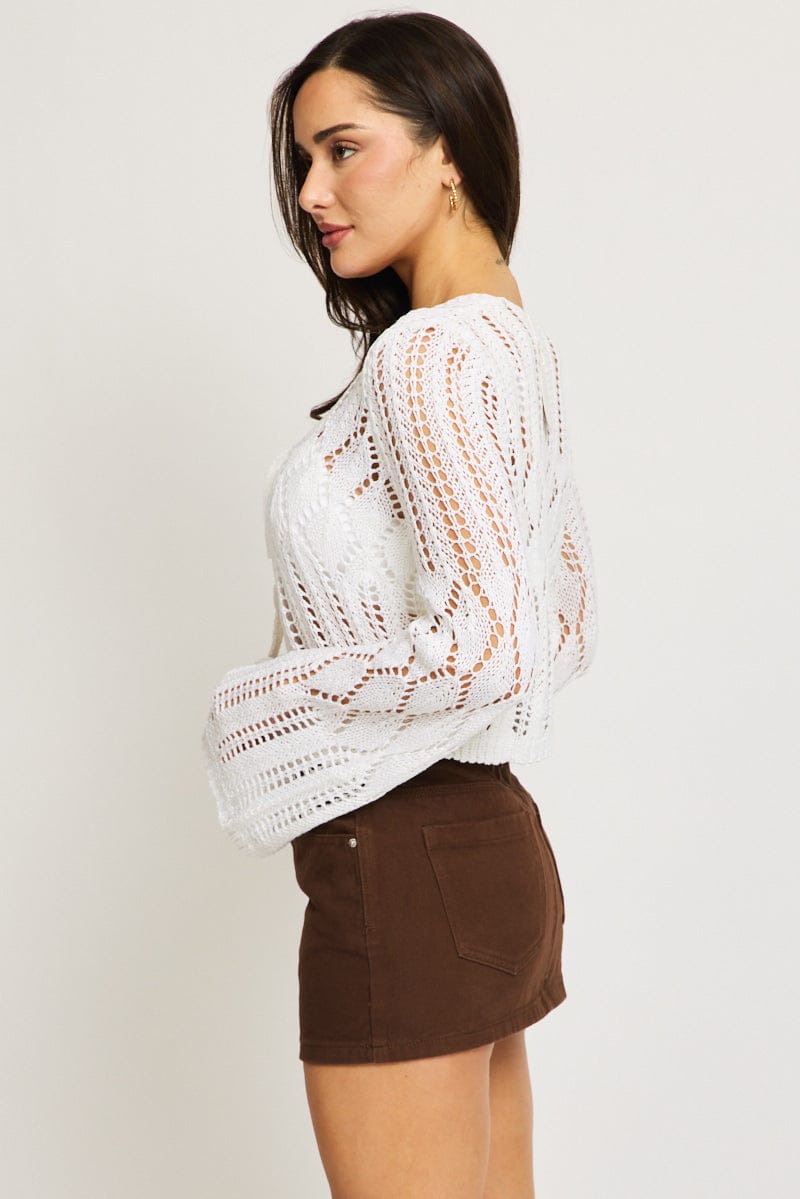 Brown Mini Skirt Mid Rise Regular Fit for Ally Fashion