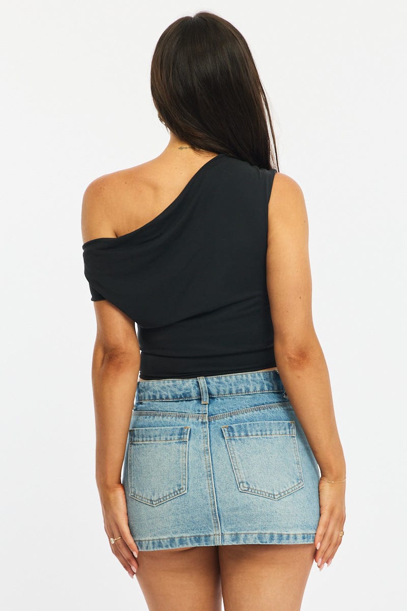Denim Mini Skirt Mid Rise Regular Fit for Ally Fashion
