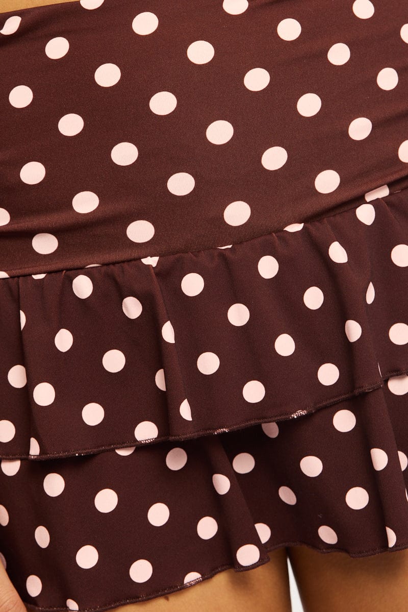 Red Polka Dot Skater Skirt - - Skinny Fit - - Stretch for Ally Fashion