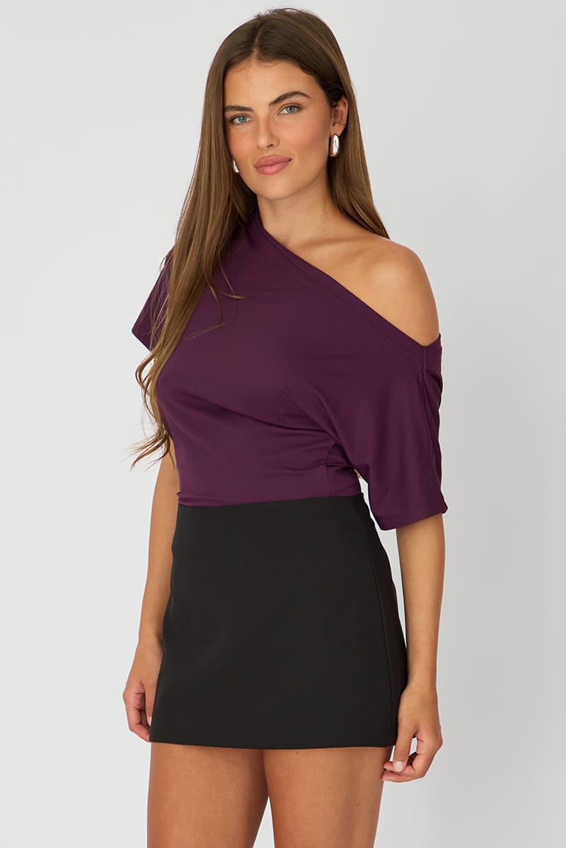 Black Mini Skort Skirt High Rise Tailored for Ally Fashion