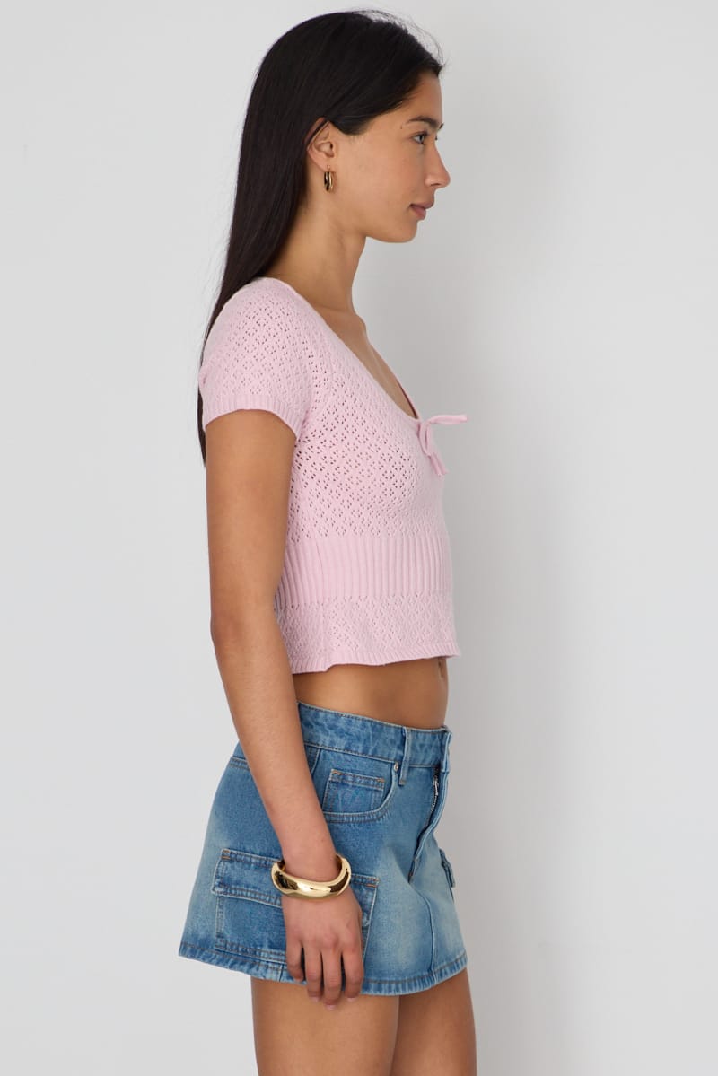 Denim Cargo Mini Skirt Mid Rise Utility Pocket Detail for Ally Fashion