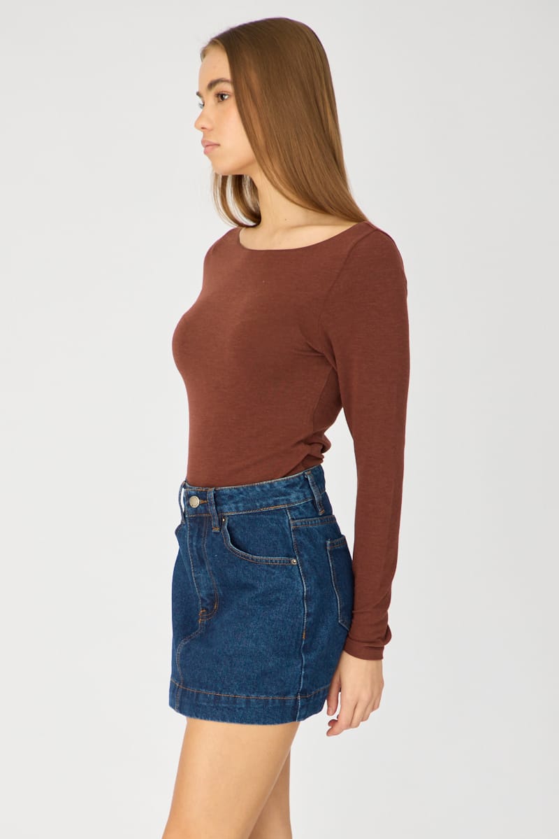 Denim Mini Skirt Mid Rise Longline for Ally Fashion