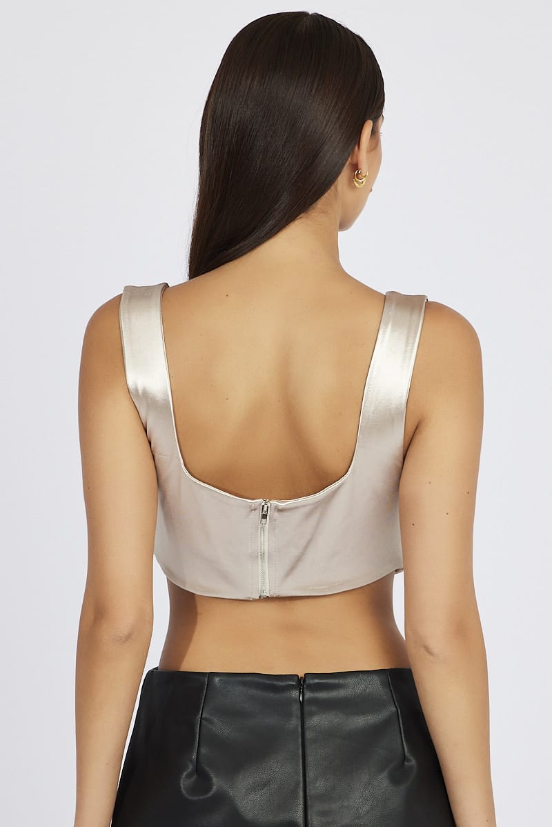 Beige Corset Top for Ally Fashion