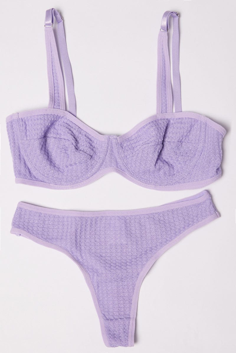 Purple Lingerie Set for Ally Fashion