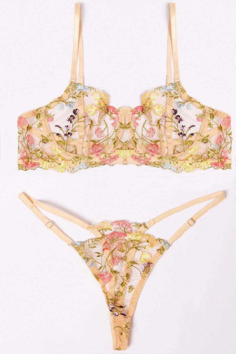 Multi Embroidery Lingerie Set for Ally Fashion