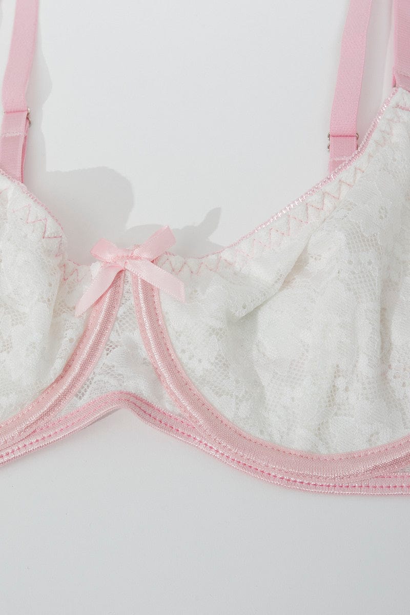 White Lace Lingerie Set for Ally Fashion